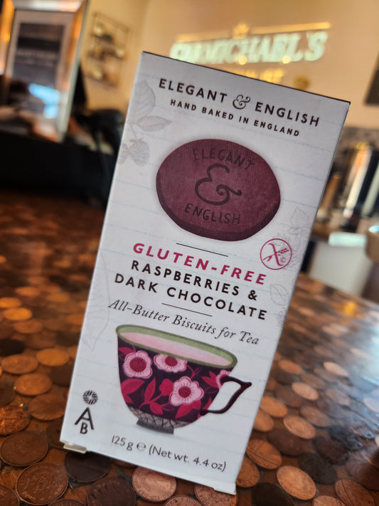 Artisan Biscuits Elegant & English Gluten-Free Raspberries & Dark Chocolate Biscuits